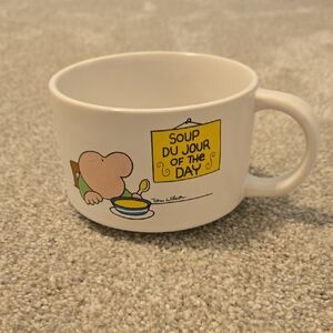 Vintage ZIGGY Soup Du Jour Of The Day Stoneware Mug 1980 Tom Wilson Soup Mug
